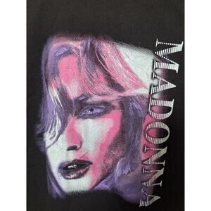 Madonna MDNA Tour Graphic Tee 2012 Black Alstyle Shirt XL Vinyl Pop Excellent!